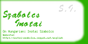 szabolcs inotai business card